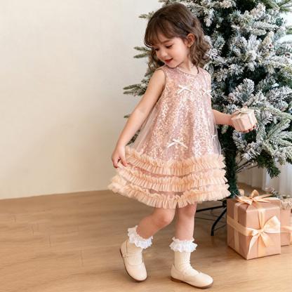 [Archive Sale] Sequins Bow Folds Sequins Sleeveless Mid-long Dresses - image 8