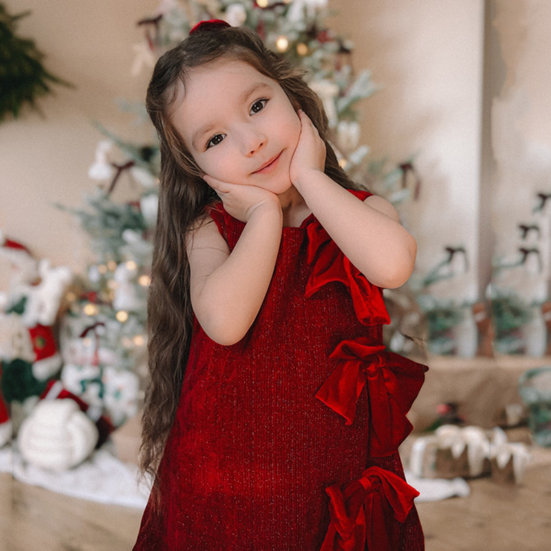 [Archive Sale] Velvet Bow Sleeveless Midi Dresses - image 2