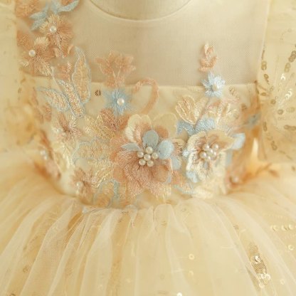 Organza Binding Short Sleeve Midi Dresses - image 5