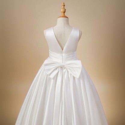 Satin Bow Sleeveless Maxi Dresses - image 7