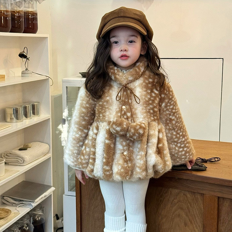 Faux Fur Fuzzy Ball Long Sleeve Regular Outerwears - image 8