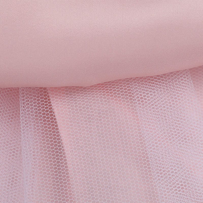 Mesh Lace Glitter Short Sleeve Mid-long Dresses - image 6