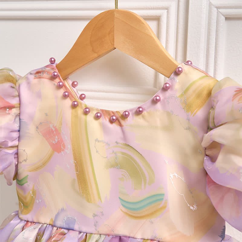 [Archive Sale] Organza Bow Pearl Short sleeve Midi Dresses - image 16