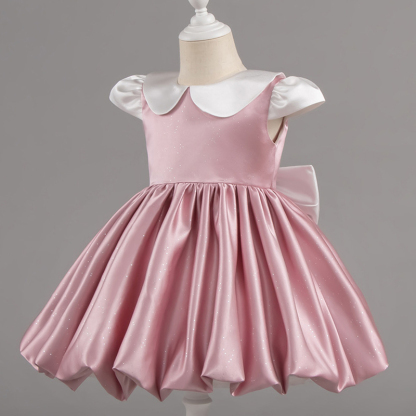 Satin Bow Cap Sleeve Midi Dresses - image 12