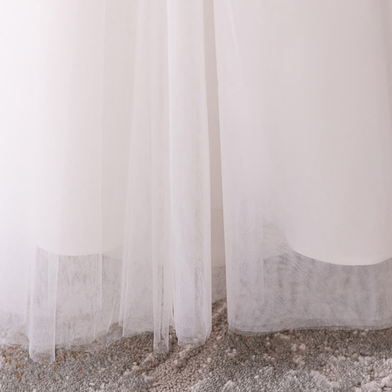 Mesh Bow Sleeveless Maxi Dresses - image 9