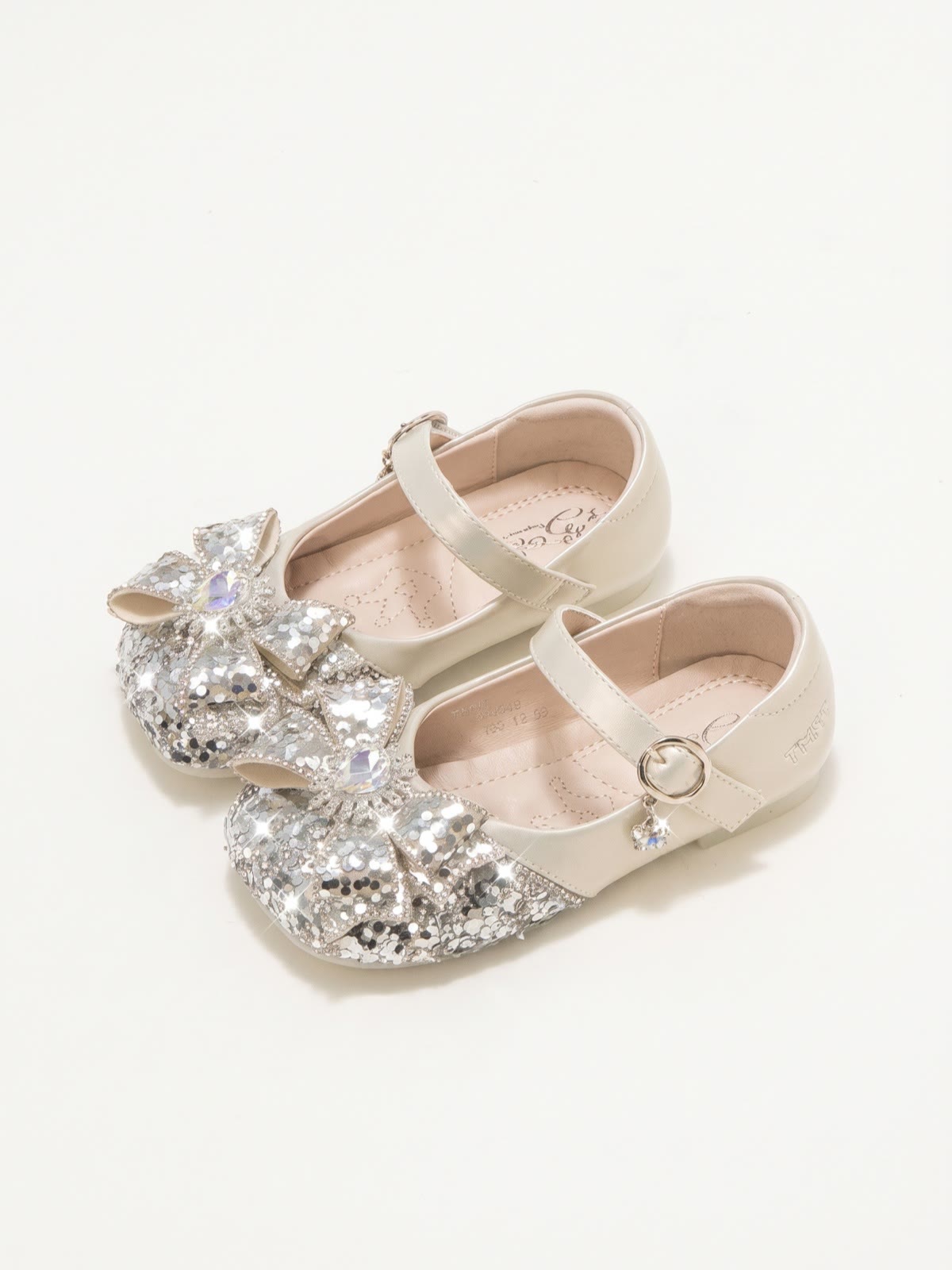 Solid Bow Rhinestones Round Toe Flats  - image 9