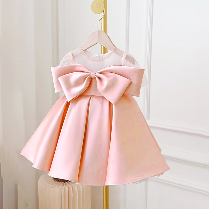 Satin Bow Sleeveless Regular Dresses - image 14