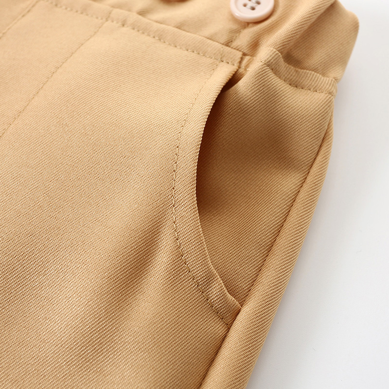 [Archive Sale] Cotton-blend Bow Overalls Long Sleeve Regular Two-piece Set - image 12