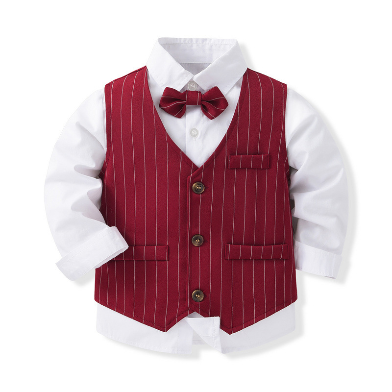 100% Cotton Bow Regular Sleeve Regular Formal Suit - image 10