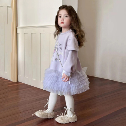 Fleece Split Joint Long Sleeves Midi Dresses - image 5