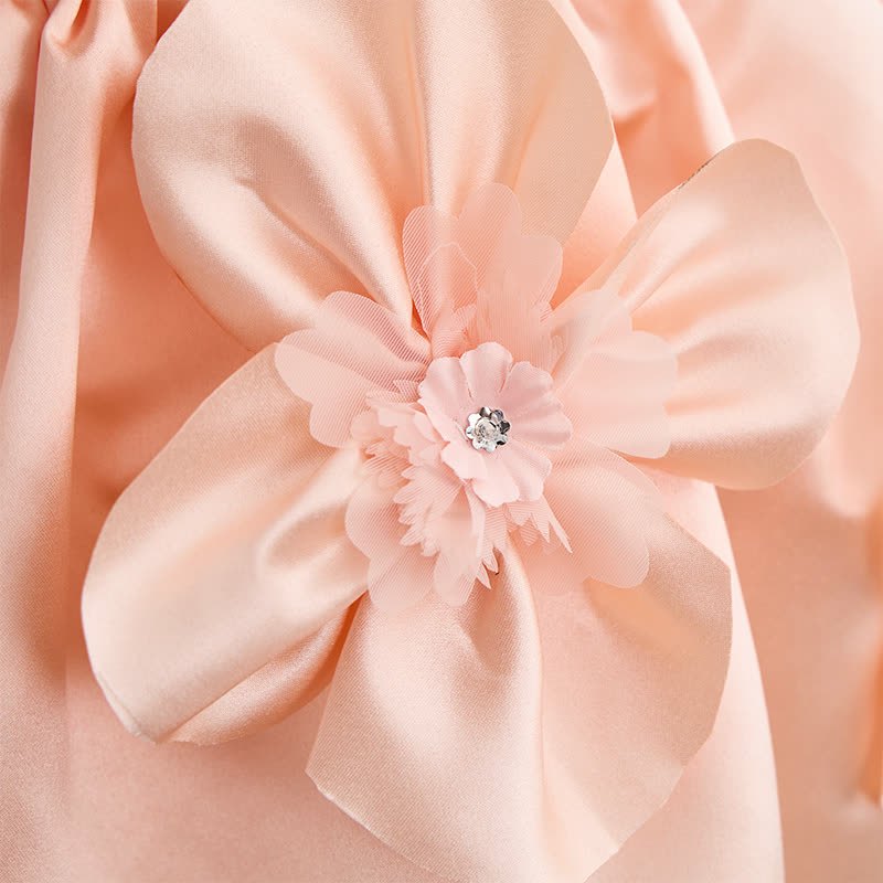 Satin Rosette Sleeveless Midi Dresses - image 6