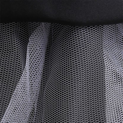 Satin & Mesh Rosette Sleeveless Mid-long Dresses - image 36