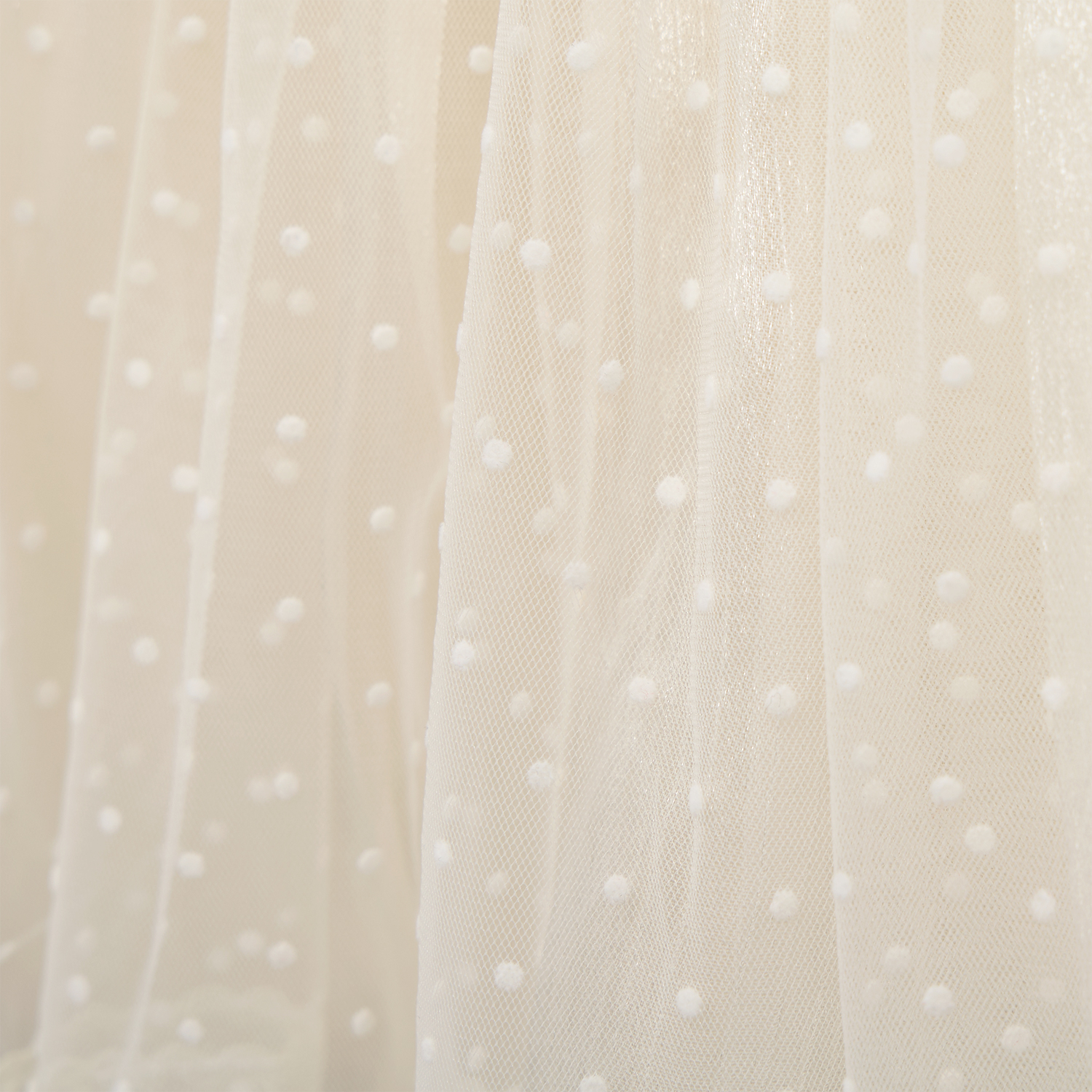 Organza Floral-embroidered Bow Short Sleeve Short Dresses - image 7