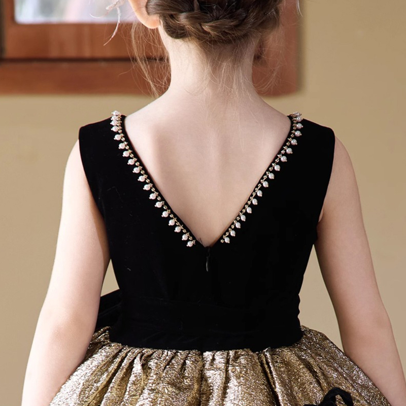 Velvet Bow Sleeveless Maxi Dresses - image 7