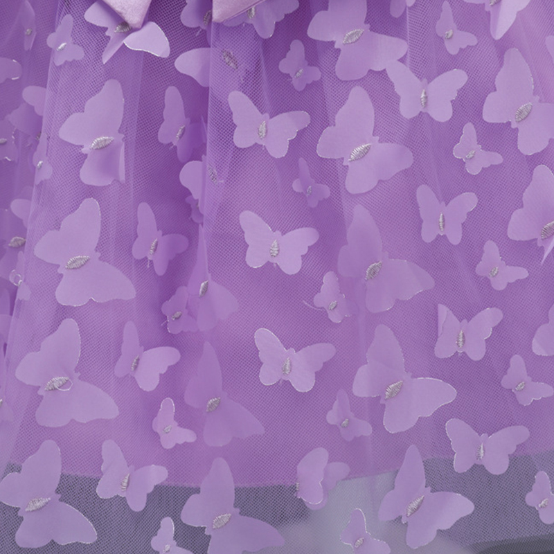 Mesh Bow Rosette Short Sleeve Mid-long Dresses - image 44