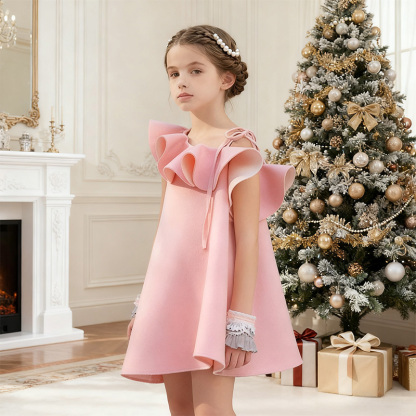 Scuba Knit Flouncing Sleeveless Regular Dresses - image 4