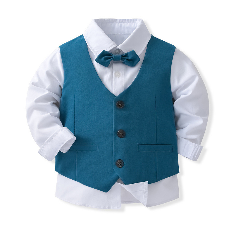 100% Cotton Bow Regular Sleeve Formal Suit - image 43