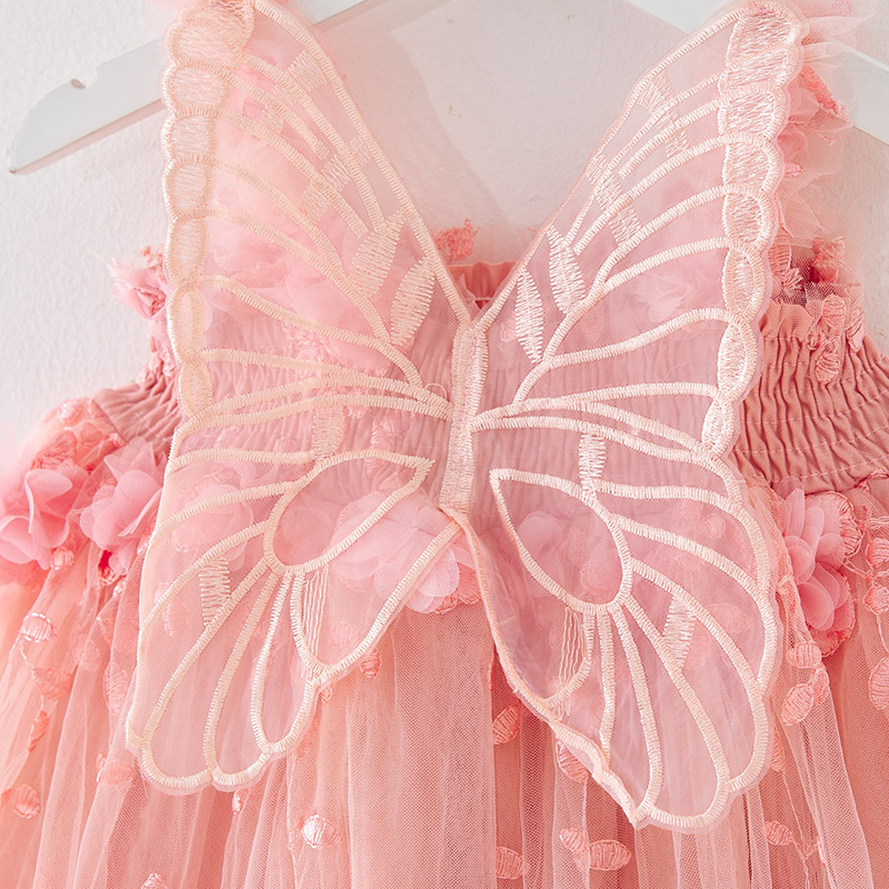 Mesh Embroidery Applique Butterfly Sleeveless Midi Dresses - image 6