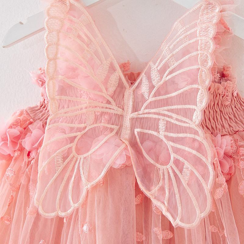 Mesh Embroidery Applique Butterfly Sleeveless Midi Dresses - image 6