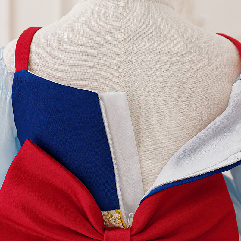 Mesh Folds Lace Bow Sleeveless Regular Dresses - image 8