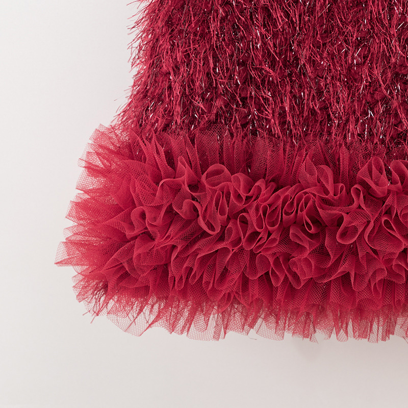 Faux Fur Split Joint Sleeveless Midi Dresses - image 11