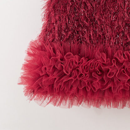 Faux Fur Split Joint Sleeveless Midi Dresses - image 11