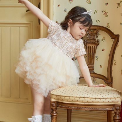 [Archive Sale] Mesh Folds Short Sleeve Midi Dresses - image 3