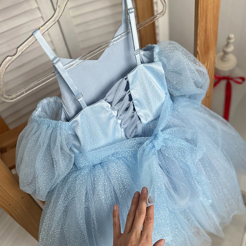 Glitter Short Sleeve Midi Dresses - image 3