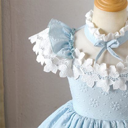 [Archive Sale] Chemical Fiber Blend Jacquard Short Sleeve Mid-long Dresses - image 6
