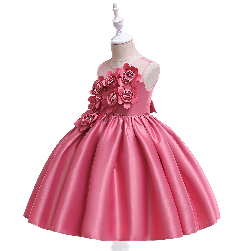 Satin Rosette Sleeveless Midi Dresses - image 4