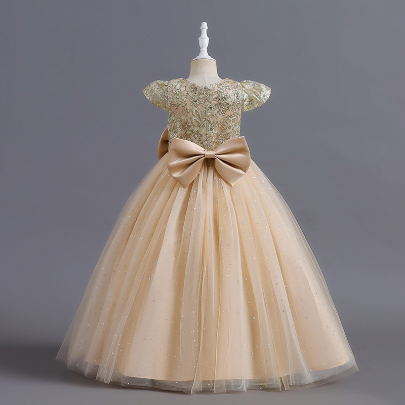 Mesh Bow Lace-up Cap Sleeve Maxi Dresses - image 22