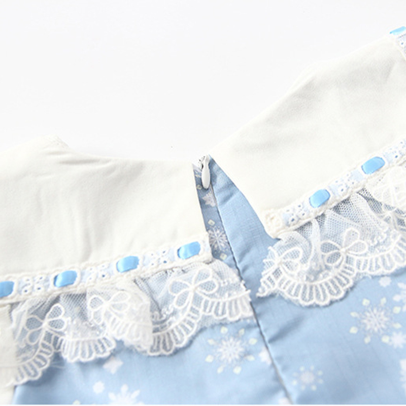 Easter Polyeste Lace Edge Long Sleeve Short Dresses - image 8