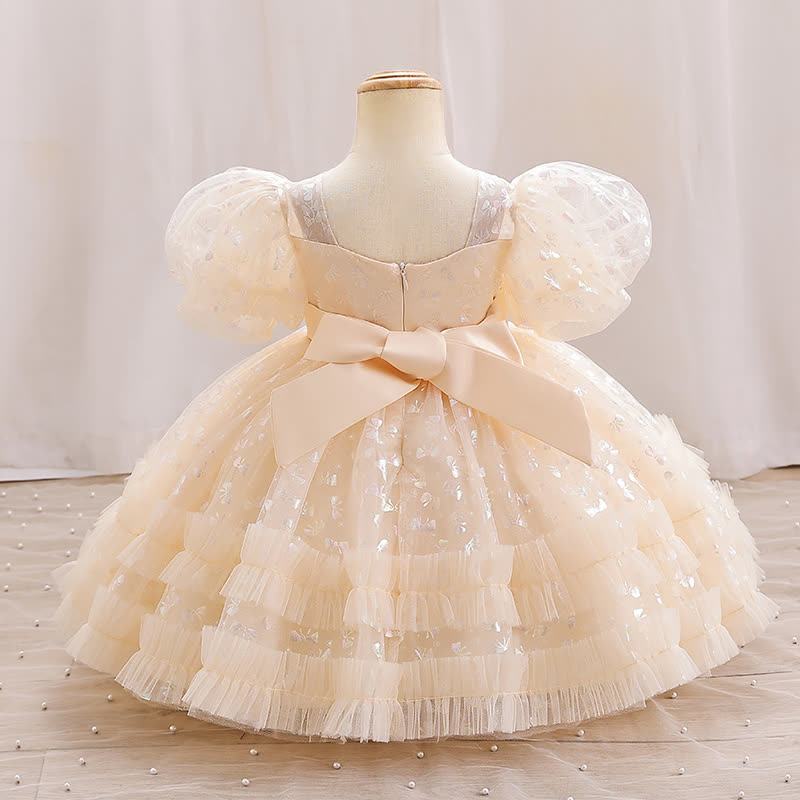 Mesh Piping Short Sleeve Midi Dresses - image 3