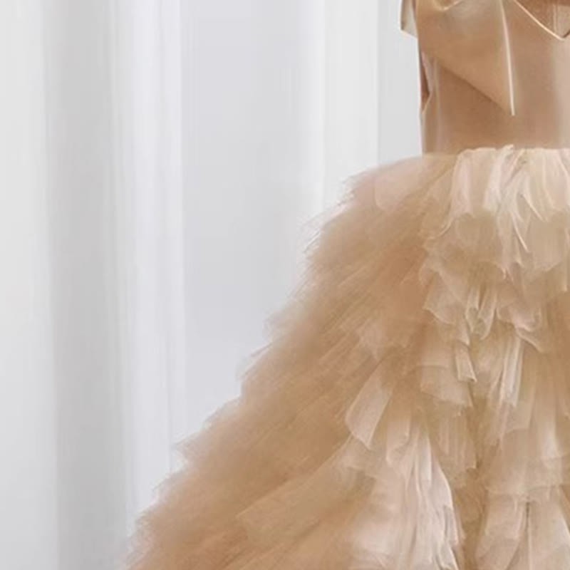 Satin Mesh Bow Sleeveless Midi Dresses - image 6