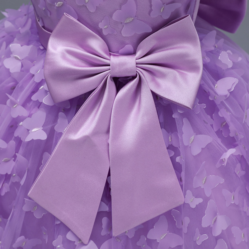 Mesh Bow Rosette Short Sleeve Mid-long Dresses - image 43