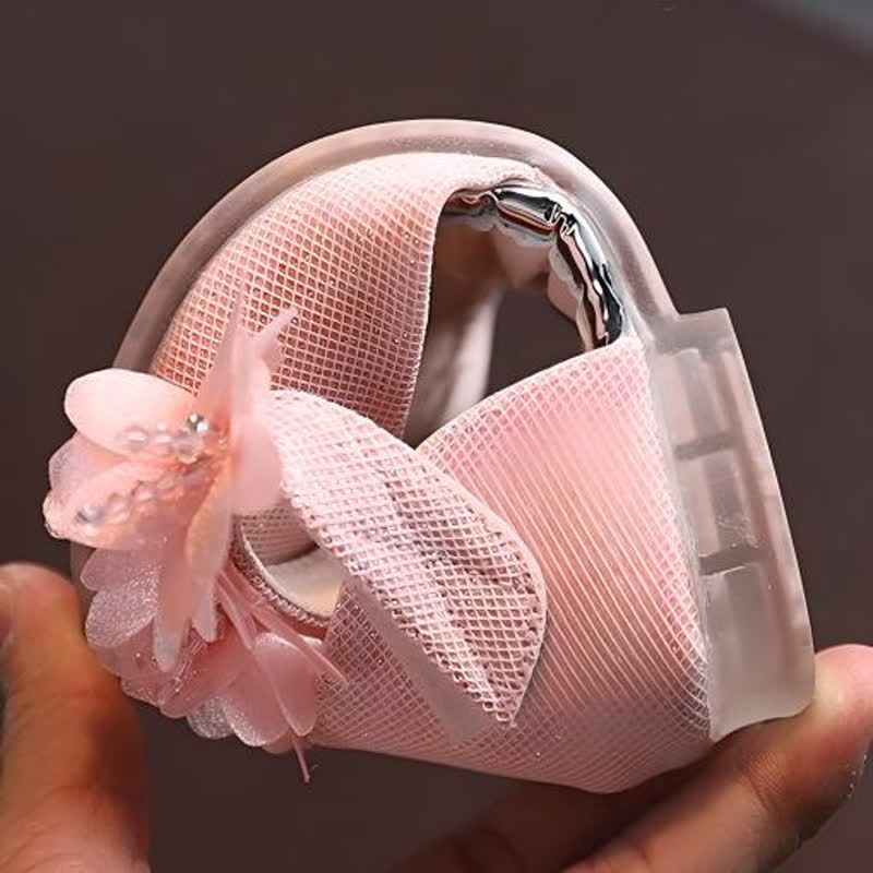 Solid Sequins Rosette Open Toe Mary Janes - image 10