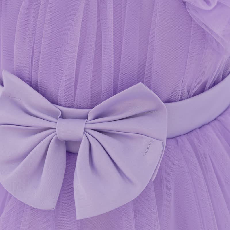 Mesh Bow Sleeveless Short Dresses - image 43