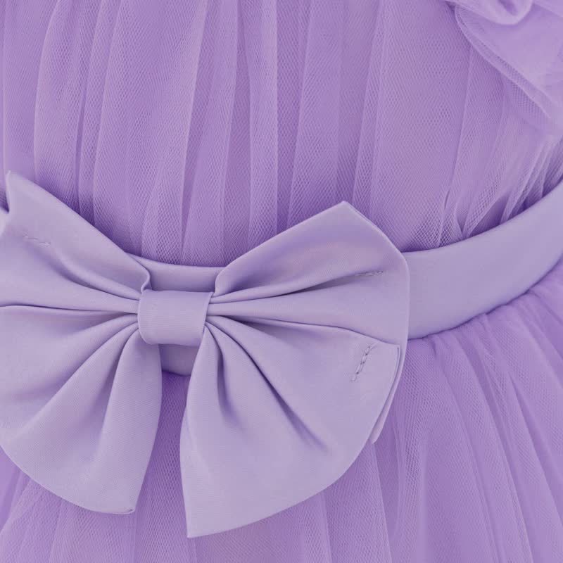 Mesh Bow Sleeveless Short Dresses - image 43