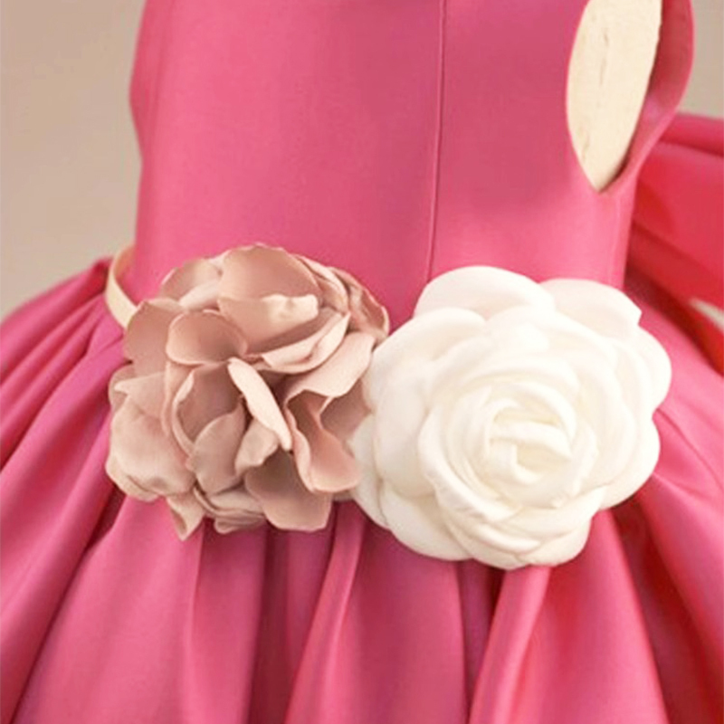 Satin Rosette Sleeveless Midi Dresses - image 4