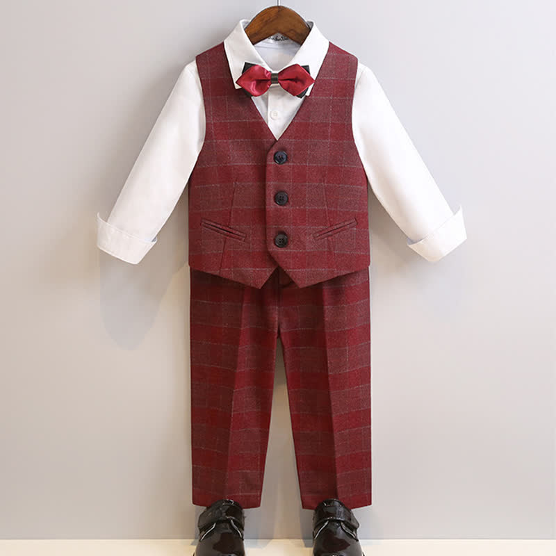 [Archive Sale] Chemical Fiber Blend Buckle Long Sleeve Regular 5-piece Formal Suit - image 8