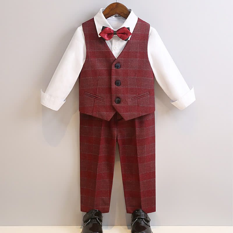 [Archive Sale] Chemical Fiber Blend Buckle Long Sleeve Regular 5-piece Formal Suit - image 8