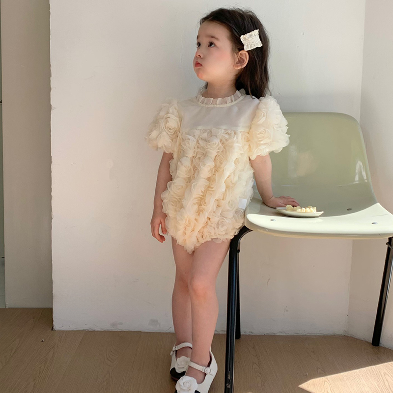 Cotton Rosette Short Sleeve Regular Bodysuit - image 8