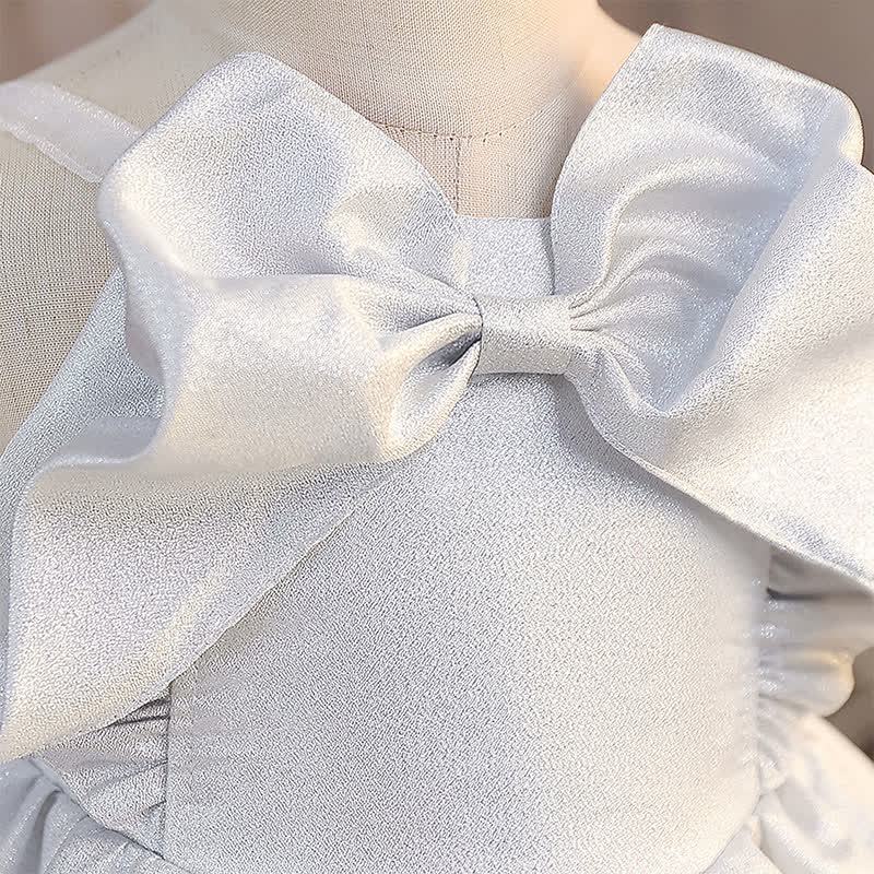 Silk-blend Bow Sleeveless Short Dresses - image 6