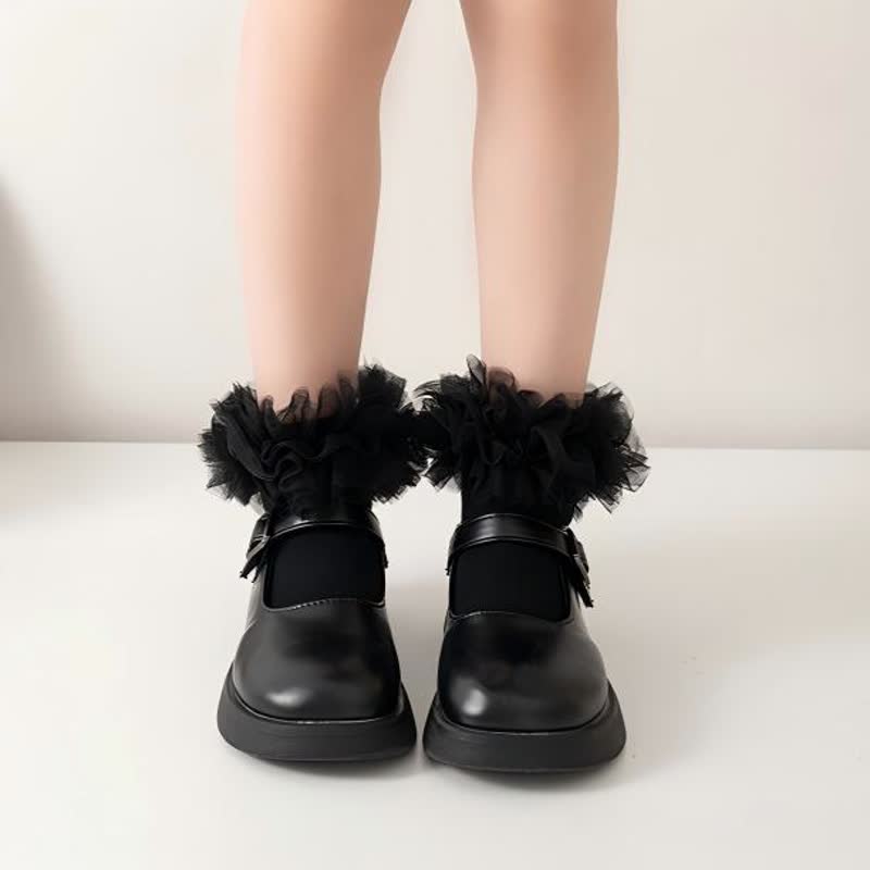 Solid Rosette Socks - image 11