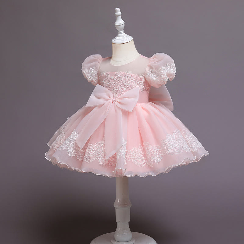 [Archive Sale] Organza Bow Lace Sleeveless Mid-long Dresses - image 7