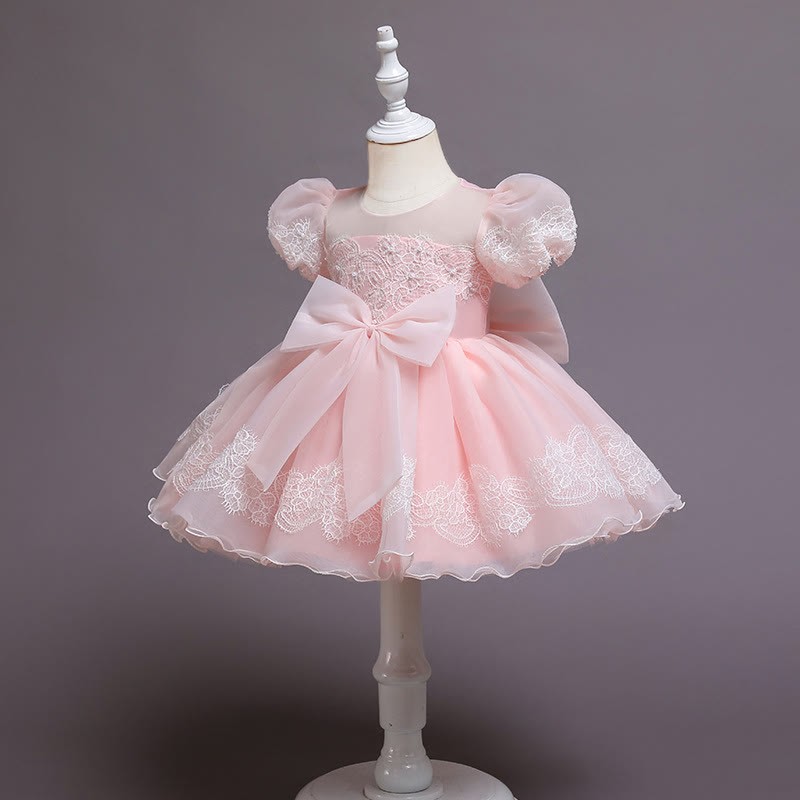 [Archive Sale] Organza Bow Lace Sleeveless Mid-long Dresses - image 7