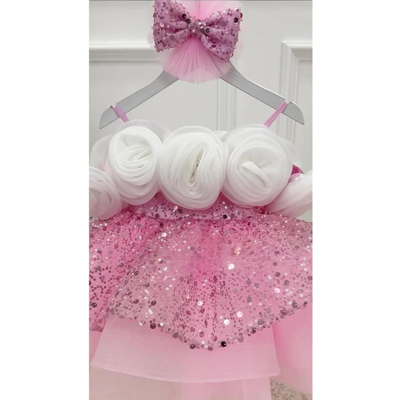 Glitter Rosette Sequins Sleeveless Midi Dresses - image 20