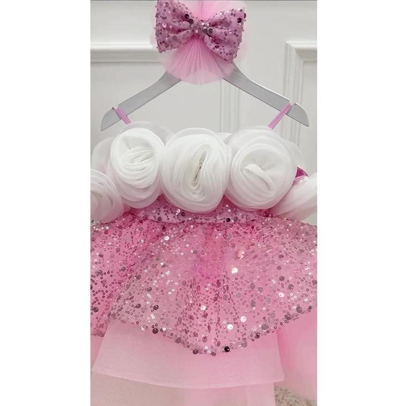 Glitter Rosette Sequins Sleeveless Midi Dresses - image 20