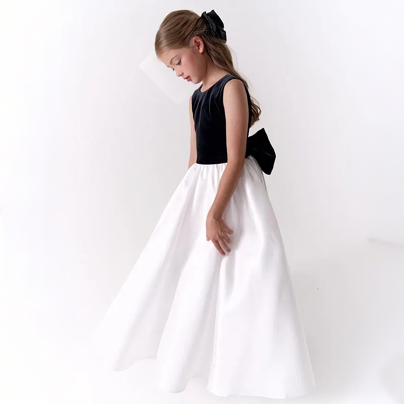 Satin Bow Sleeveless Maxi Dresses - image 12