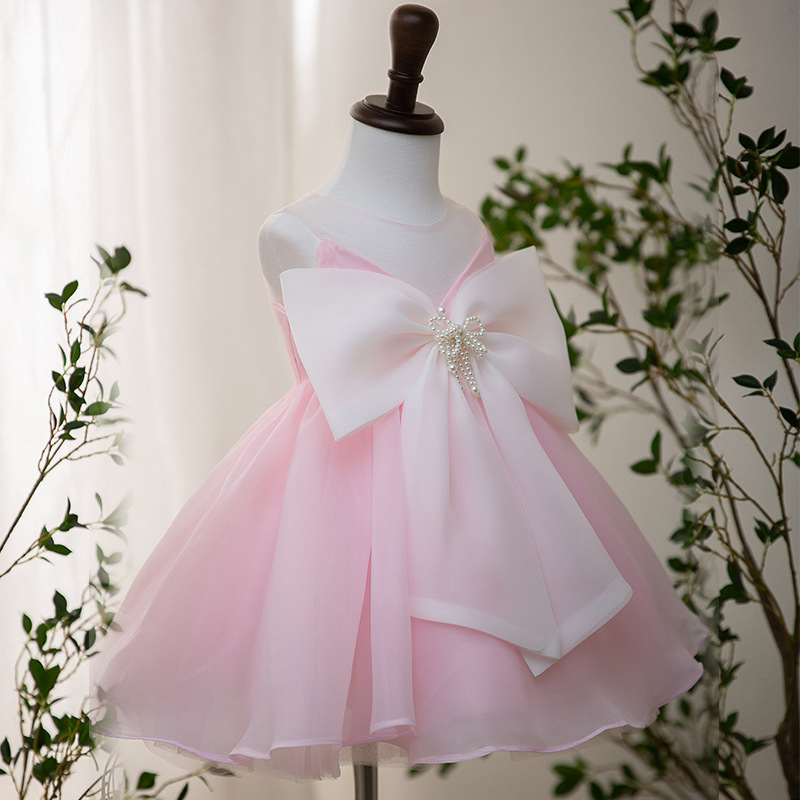 Organza Bow Sleeveless Short Dresses - image 3